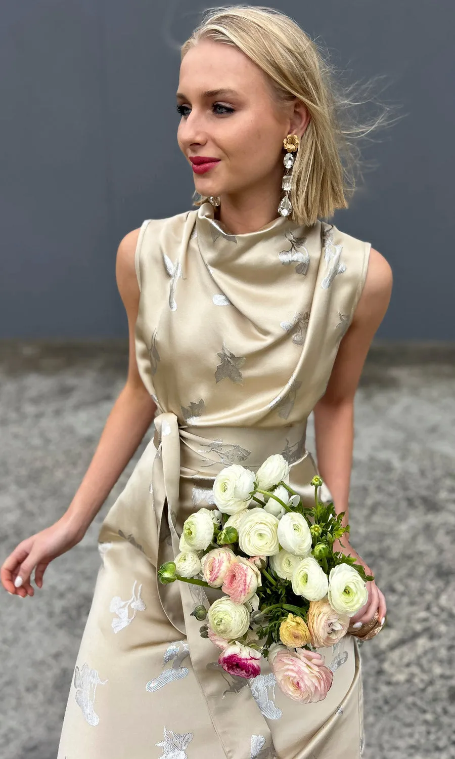 hoss Veronica Cowl Maxi -  Silk Cream