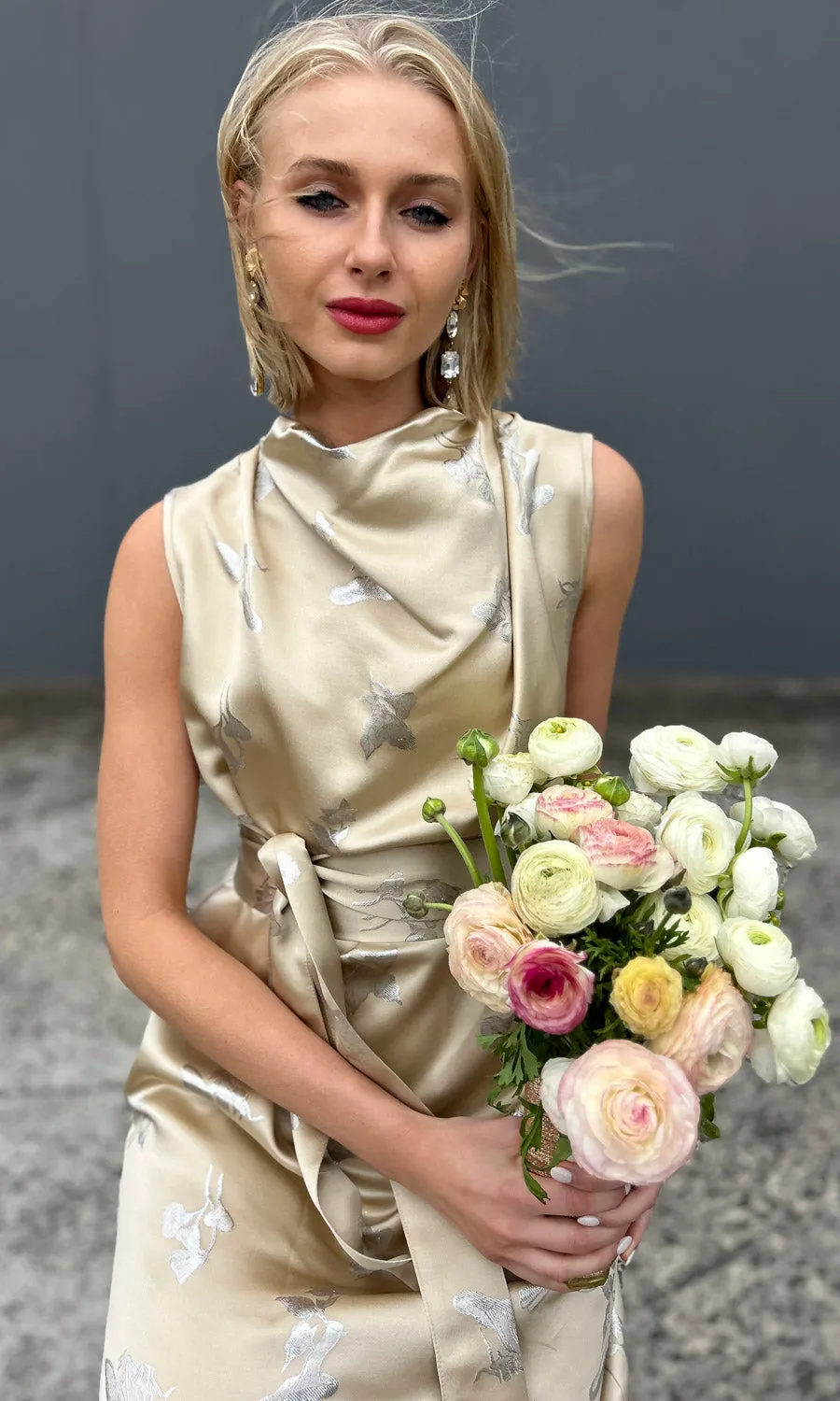 hoss Veronica Cowl Maxi -  Silk Cream