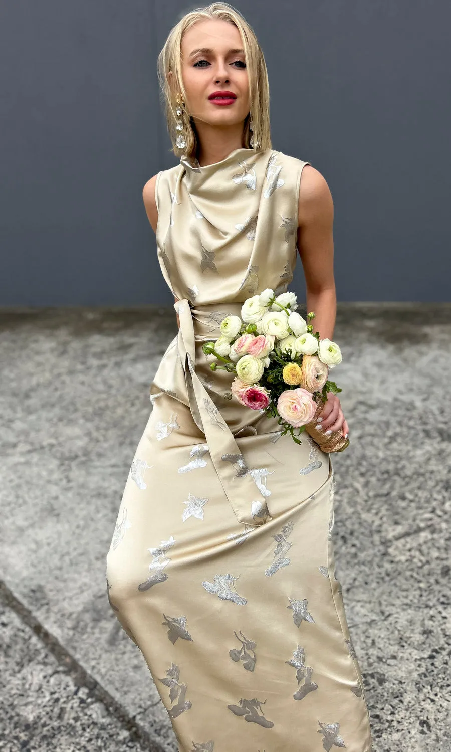 hoss Veronica Cowl Maxi -  Silk Cream