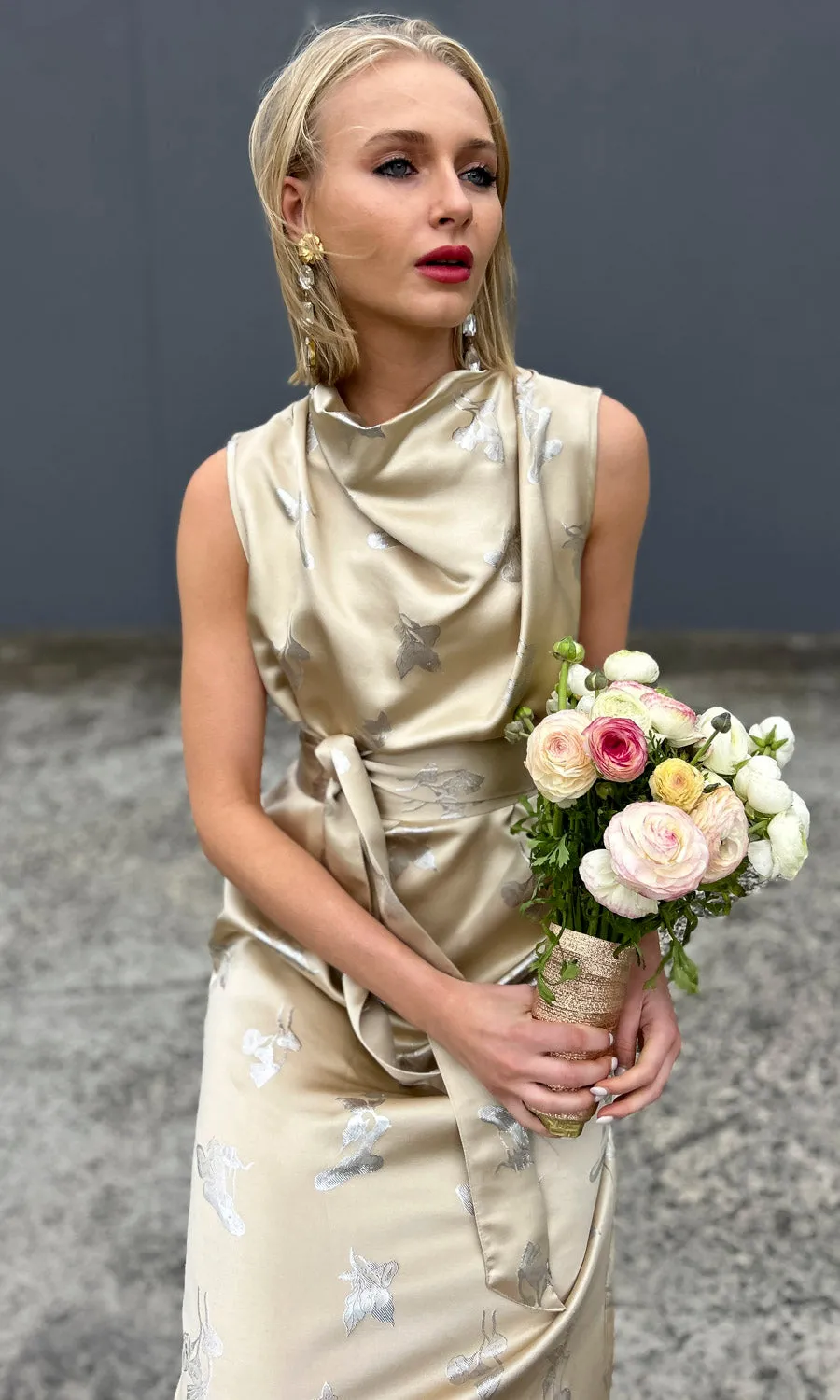 hoss Veronica Cowl Maxi -  Silk Cream