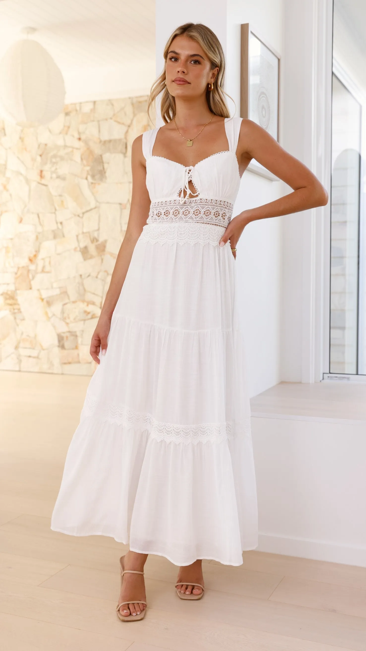 Indie Maxi Dress - White