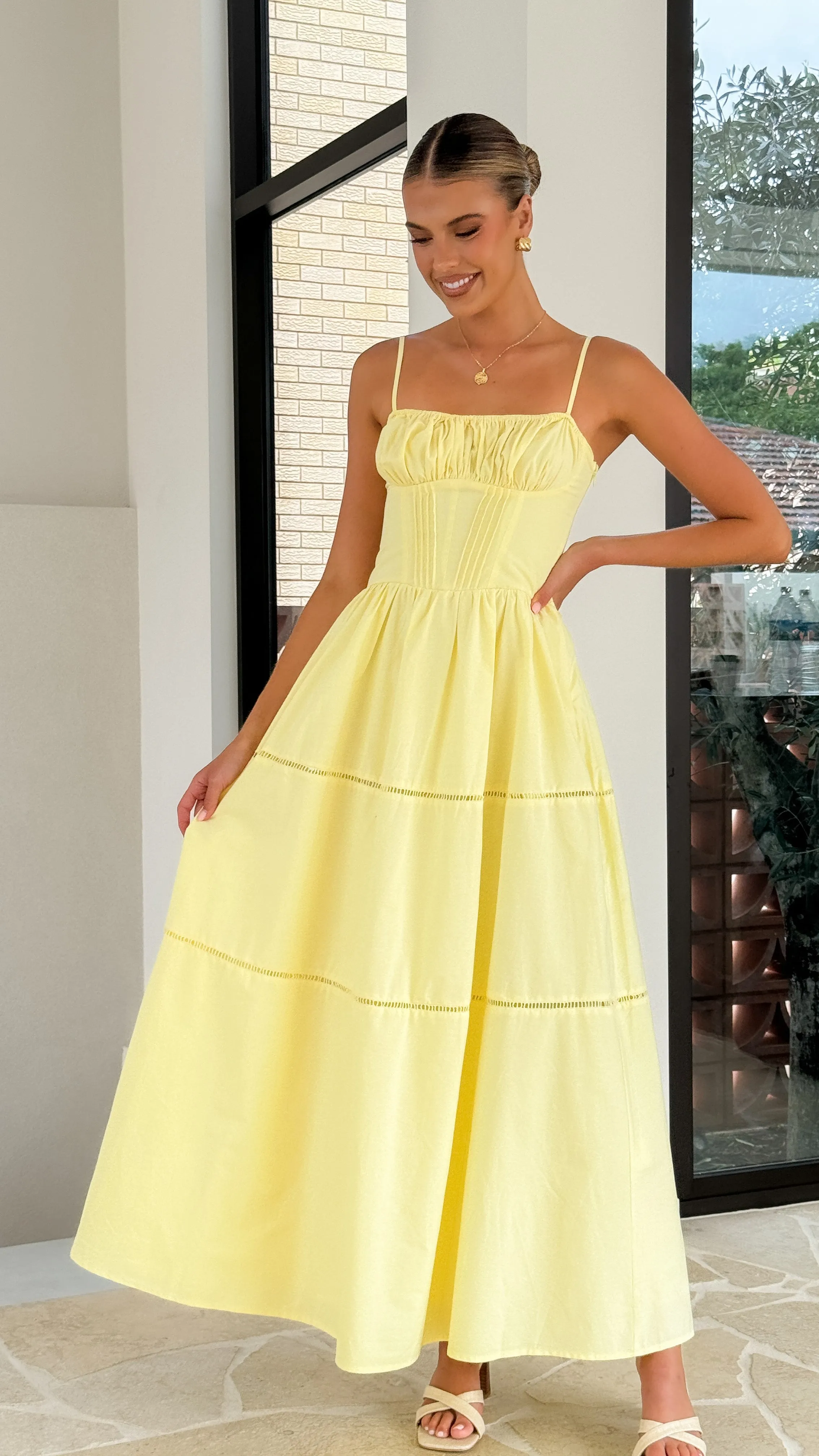 Isabella Maxi Dress - Yellow