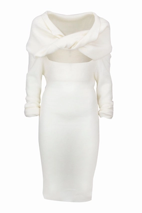 Jacquemus Ascua Off-Shoulder Midi Dress