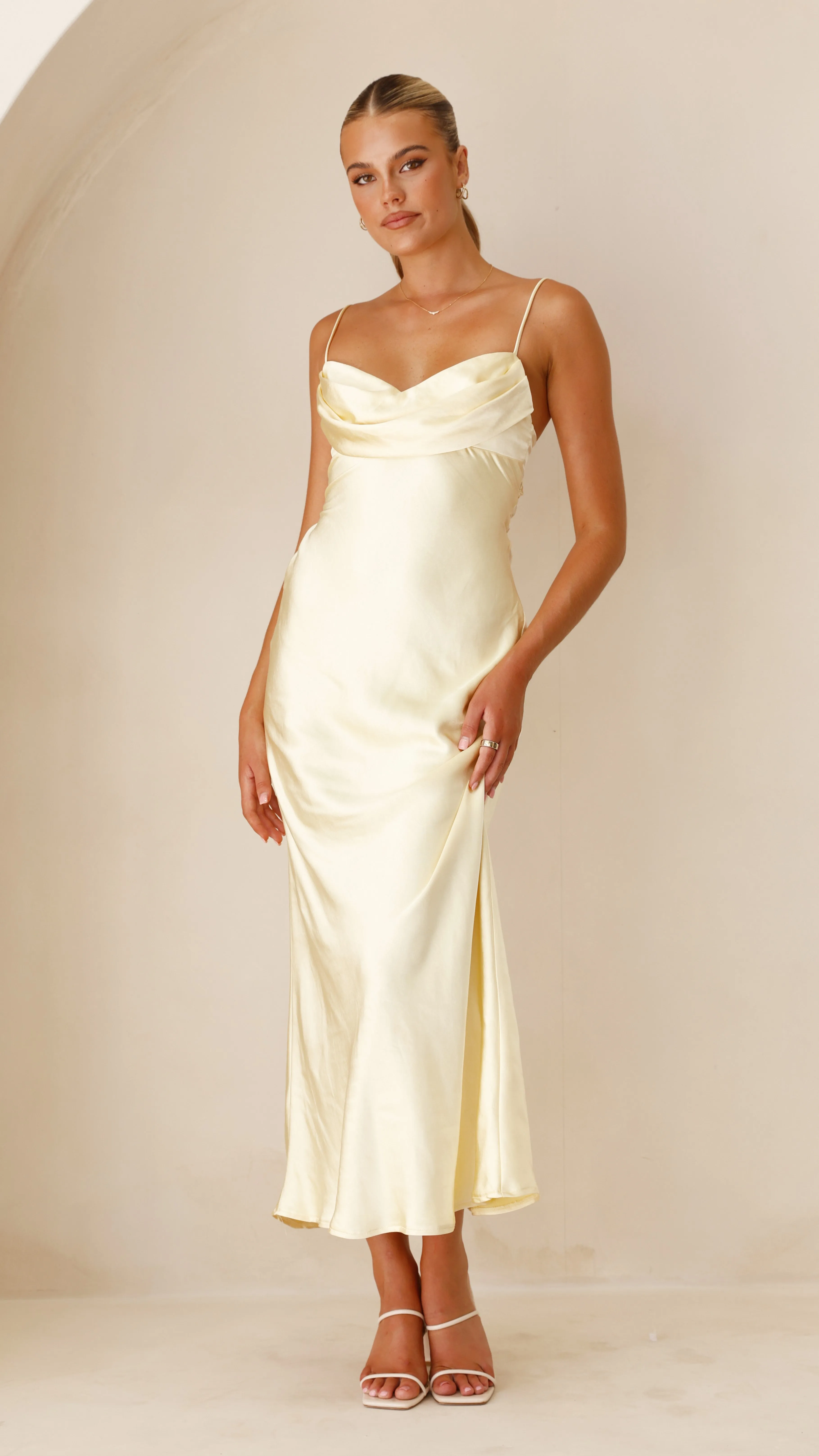 Justine Midi Dress - Yellow