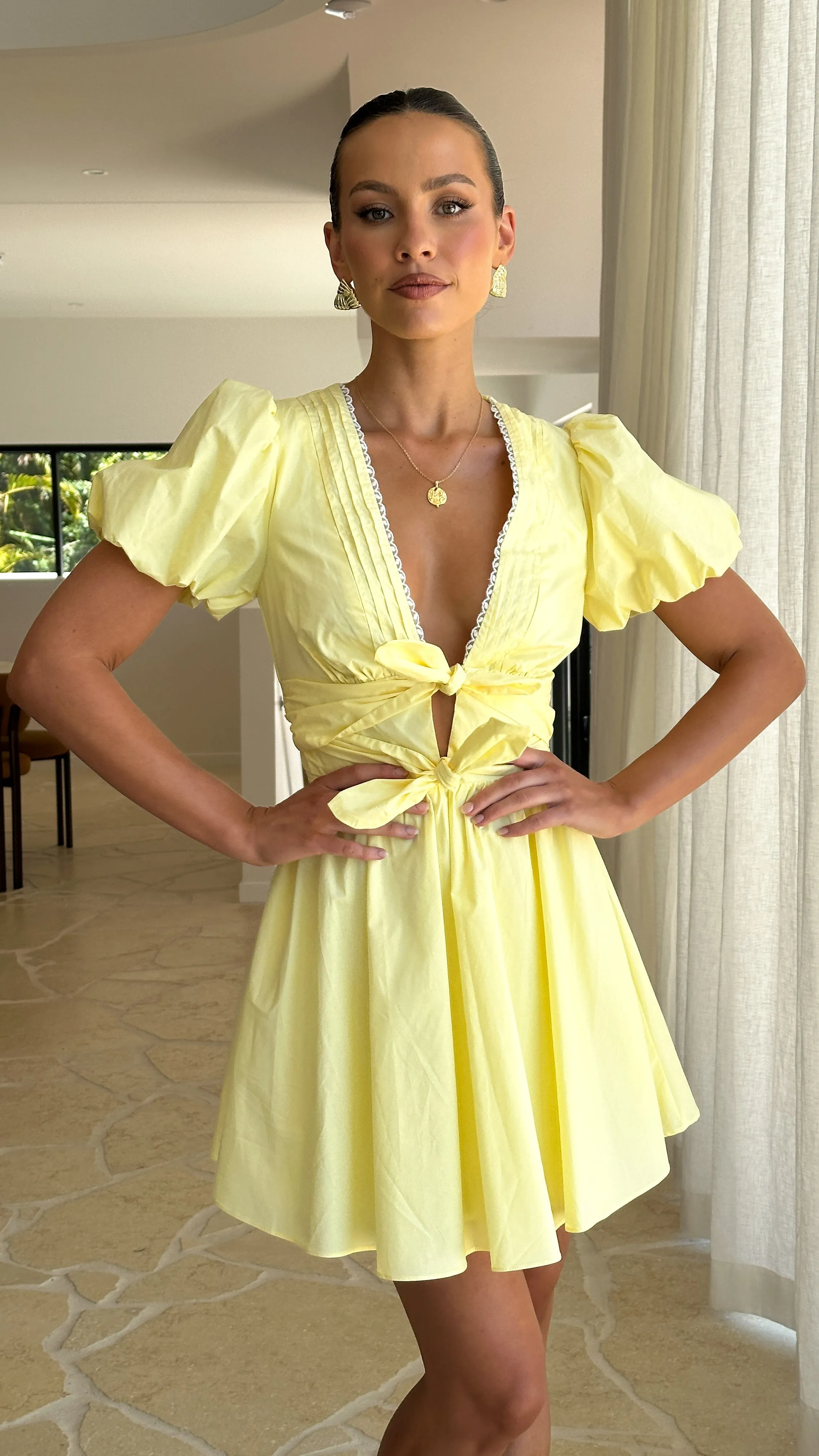 Kaloni Mini Dress - Yellow