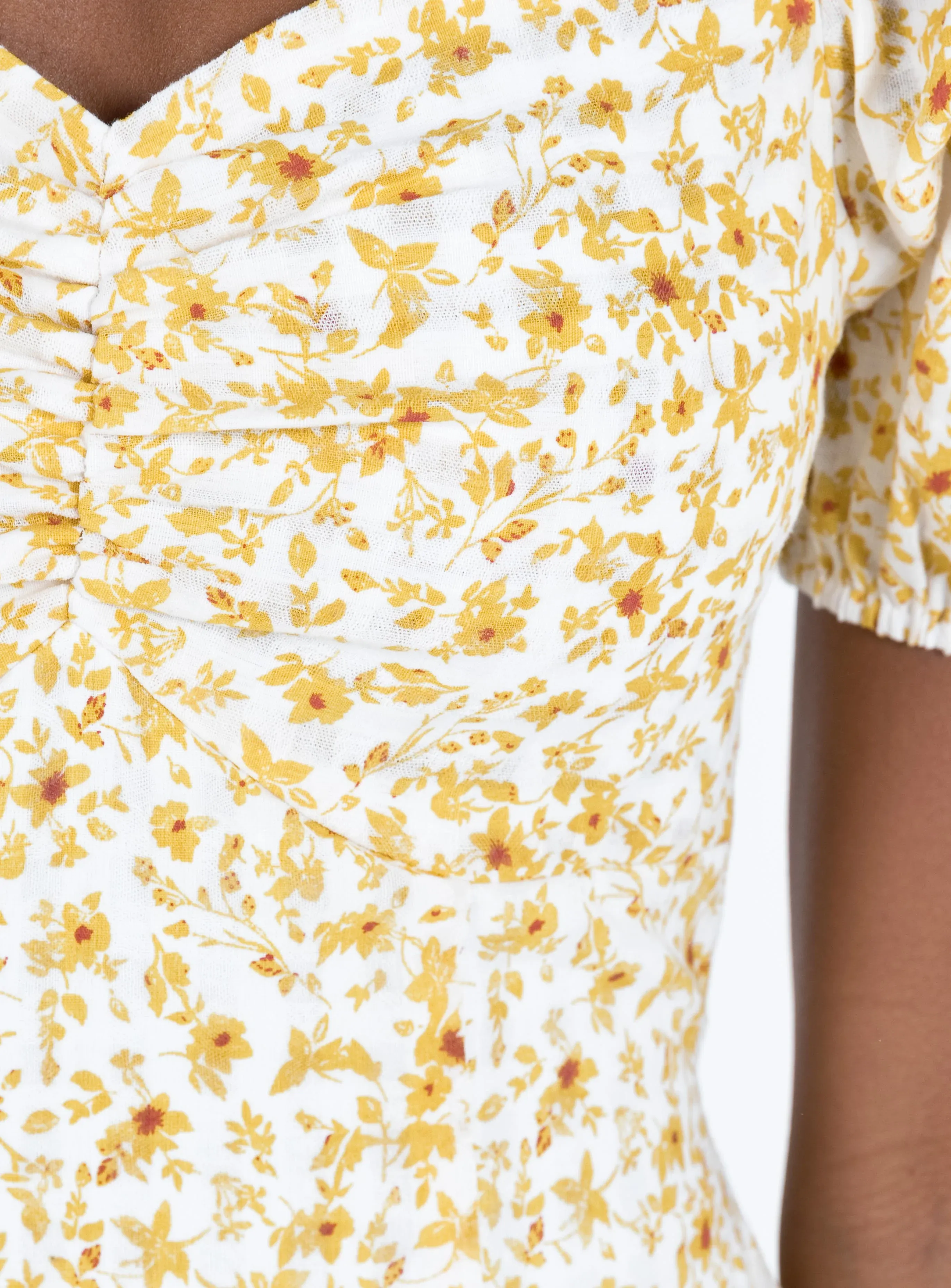 Kaori Mini Dress Yellow Floral