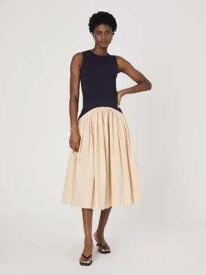 Kayle Jia Mix Midi Dress