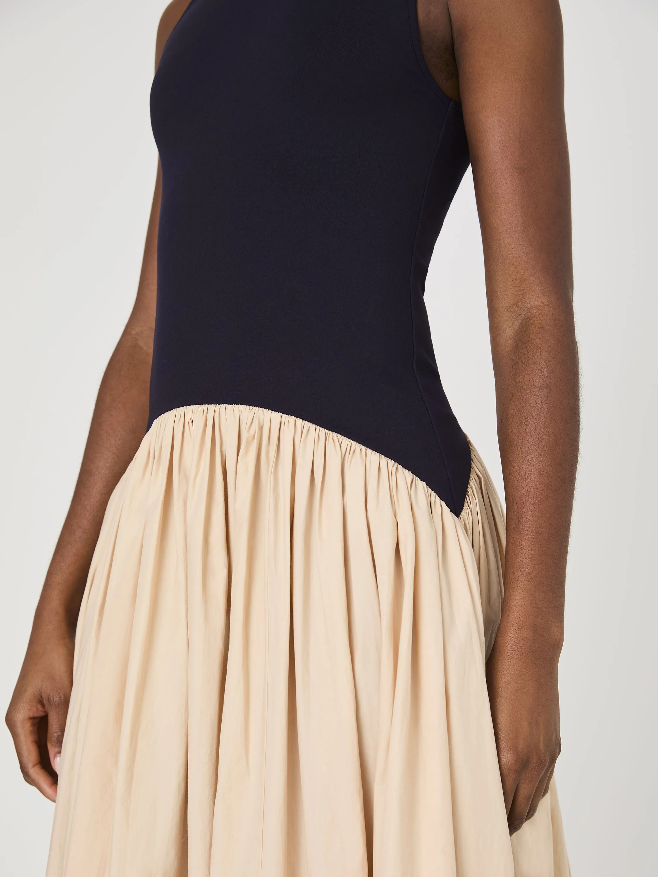Kayle Jia Mix Midi Dress