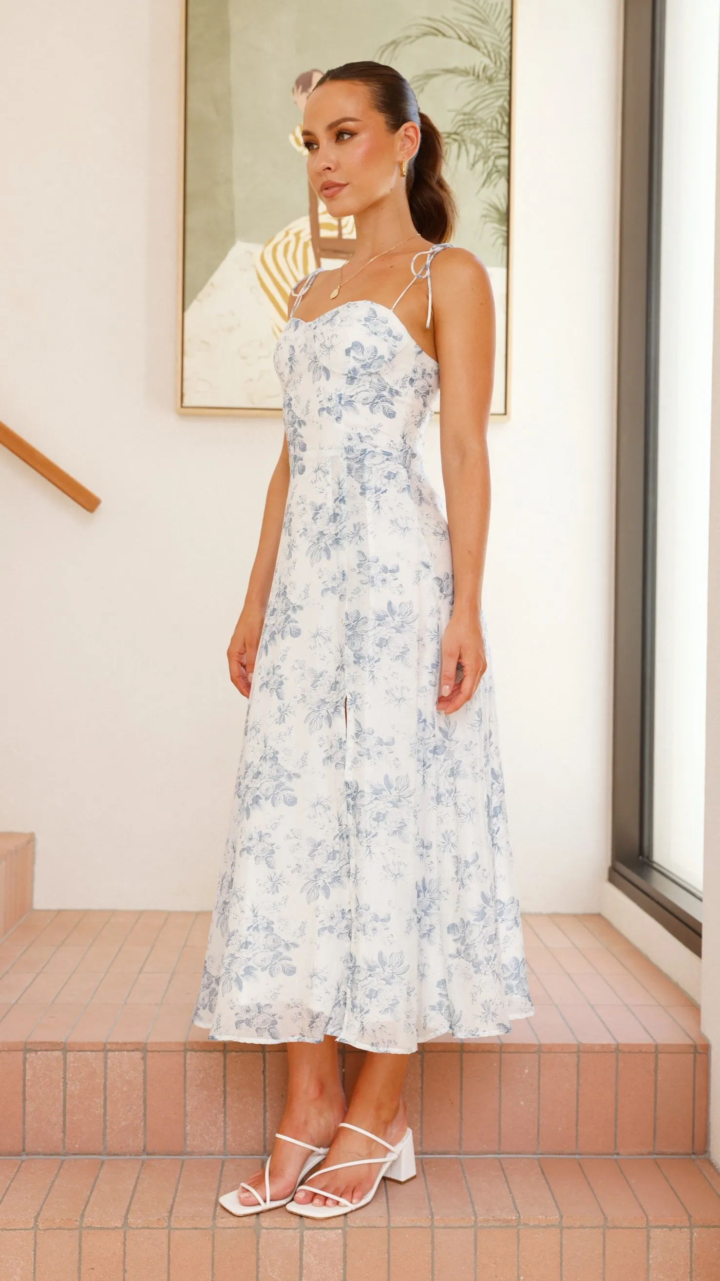 Kristy Maxi Dress - Blue Floral