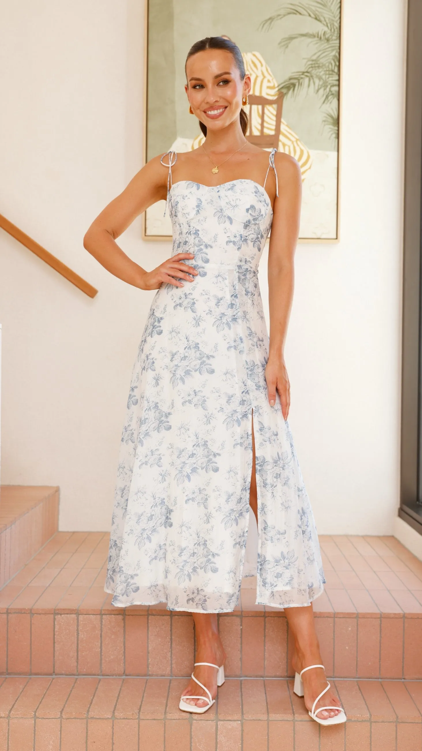 Kristy Maxi Dress - Blue Floral