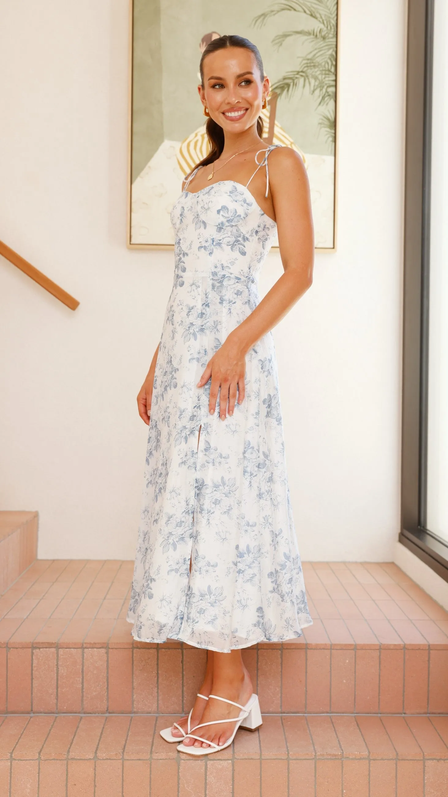 Kristy Maxi Dress - Blue Floral
