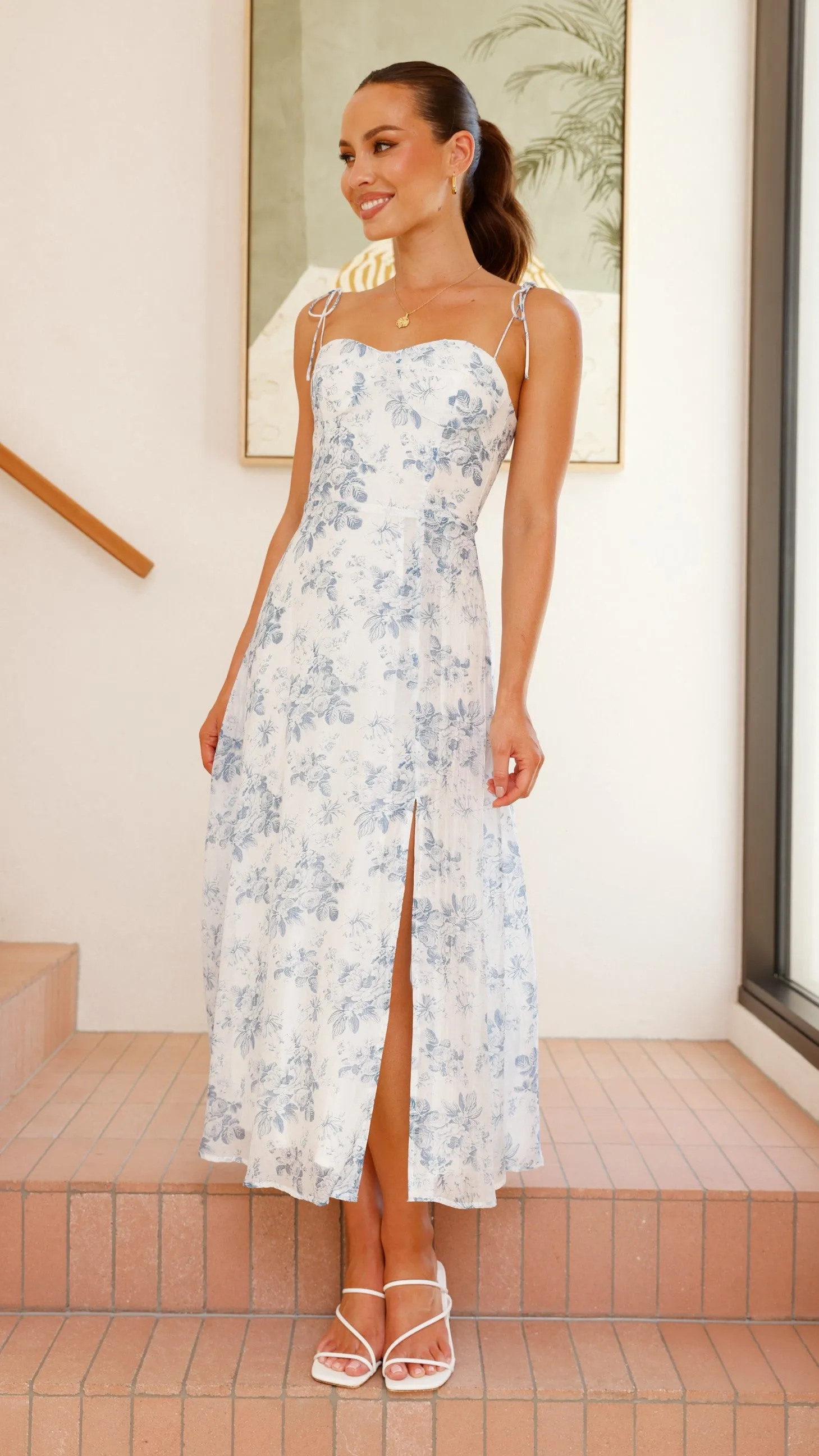 Kristy Maxi Dress - Blue Floral