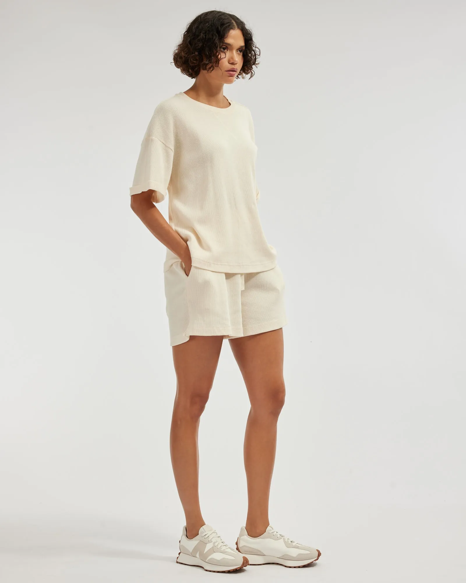 Laurie Waffle Shorts - Cream