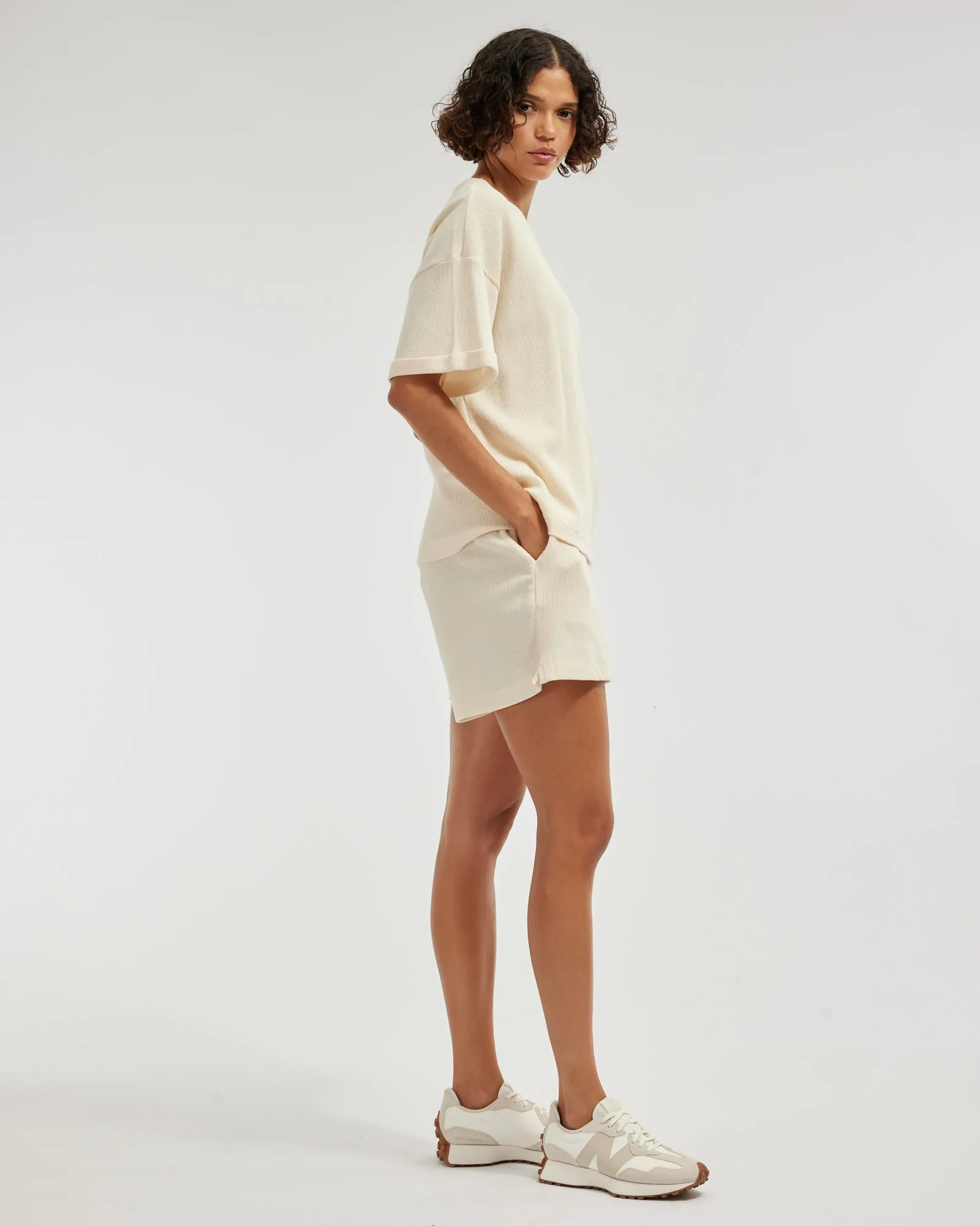 Laurie Waffle Shorts - Cream