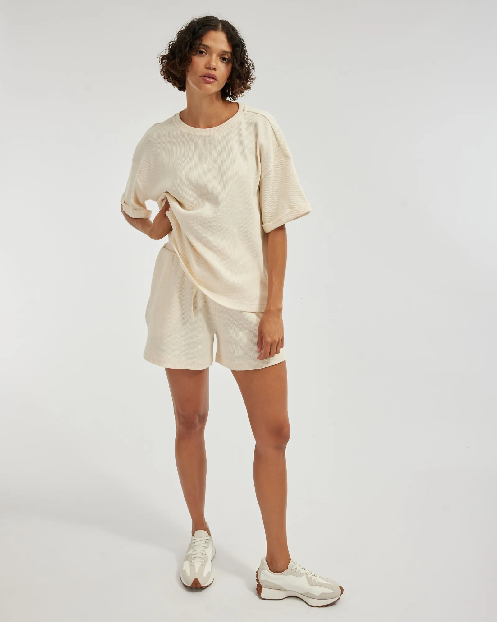 Laurie Waffle Shorts - Cream