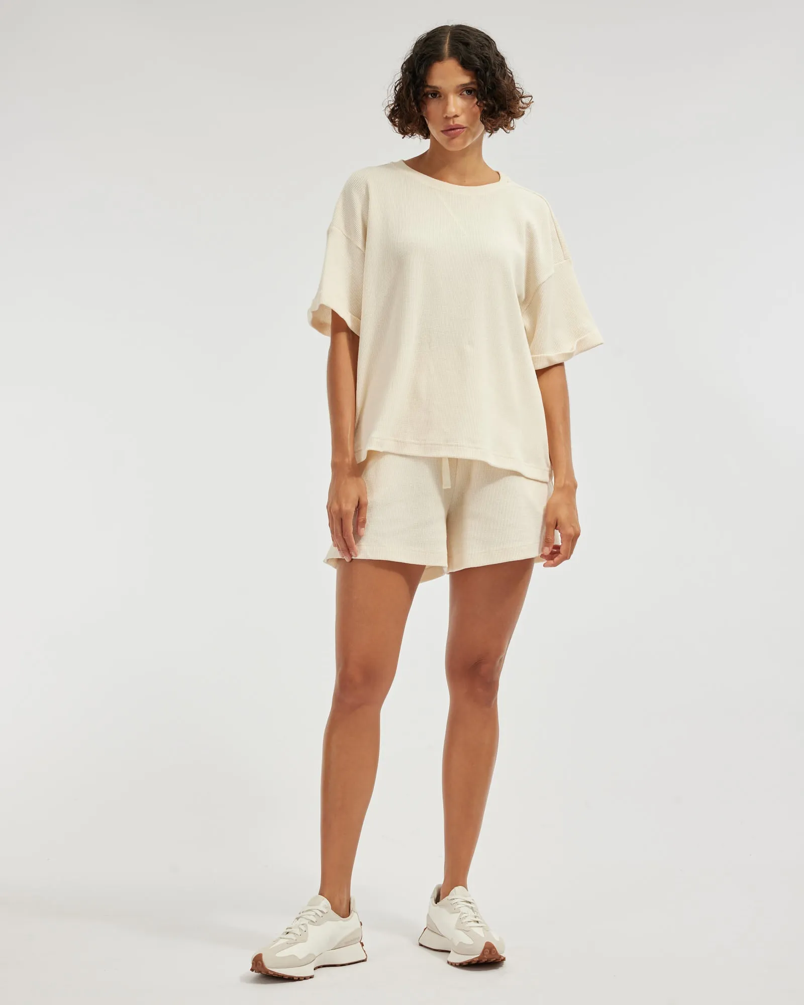 Laurie Waffle Shorts - Cream