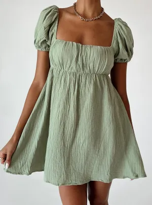 Let's Dance Mini Dress Sage