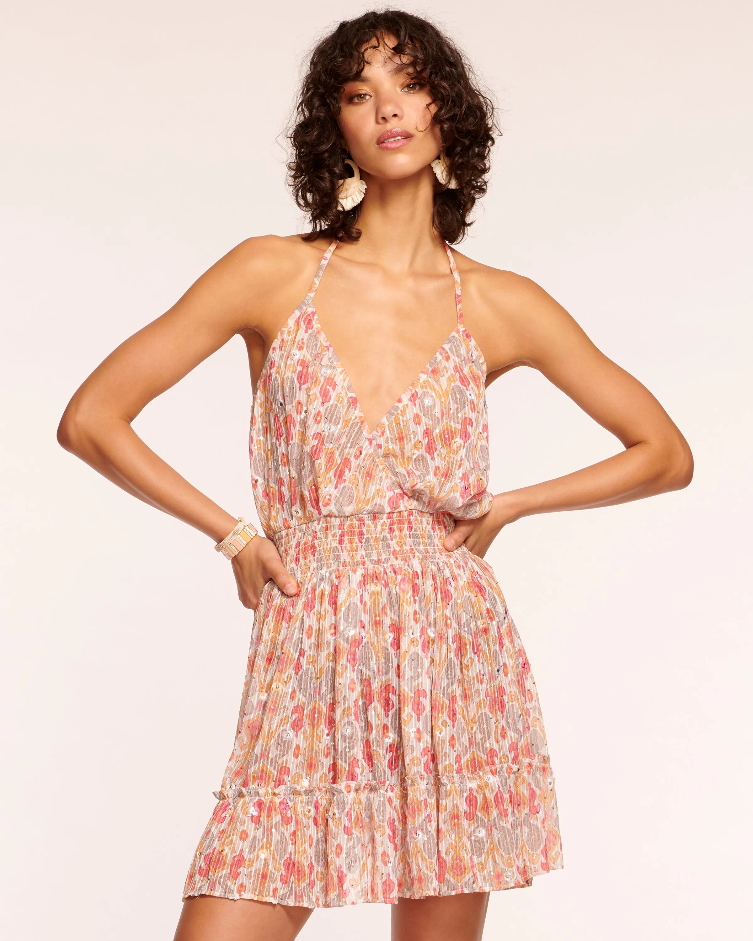 Liza Smocked Coverup Mini Dress
