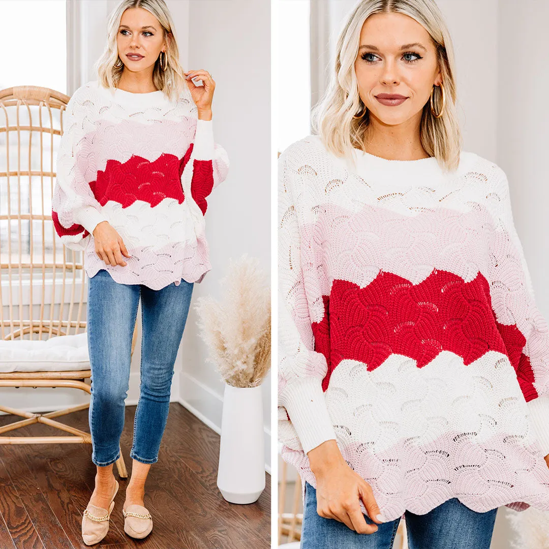 Looking At You Blush Pink Colorblock Sweater
