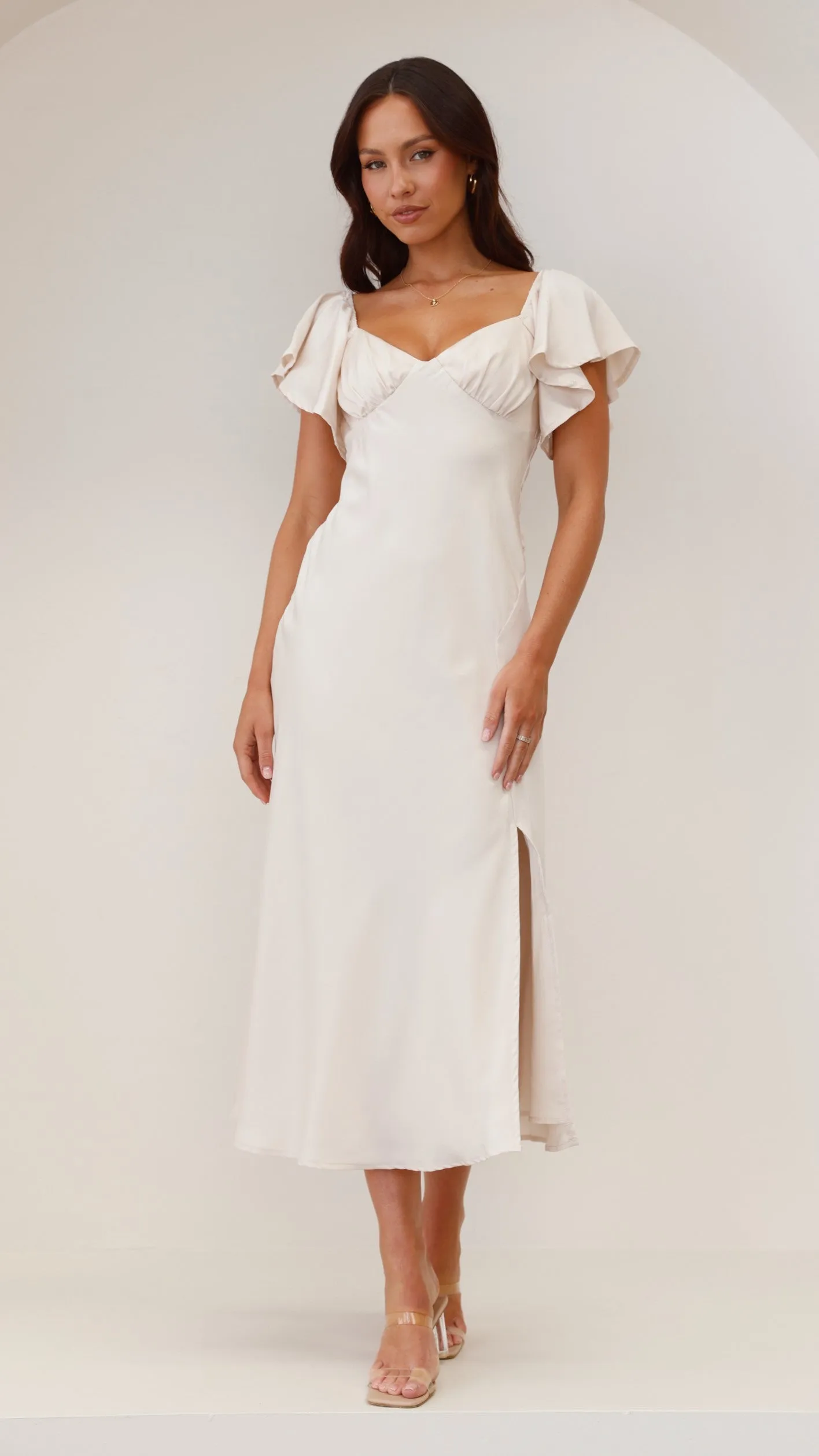 Louisa Midi Dress - Ivory