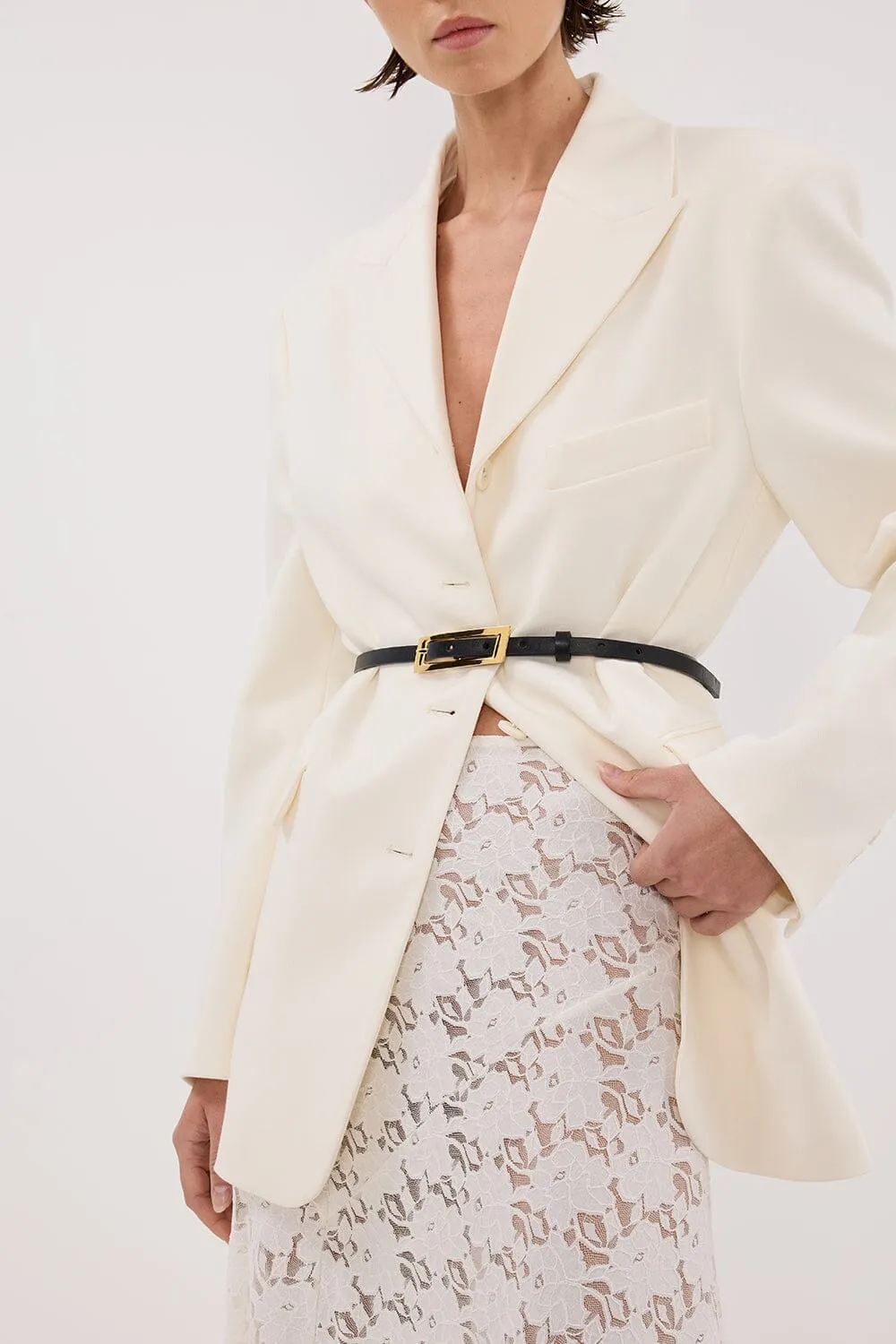 LOULA WHITE LACE SKIRT