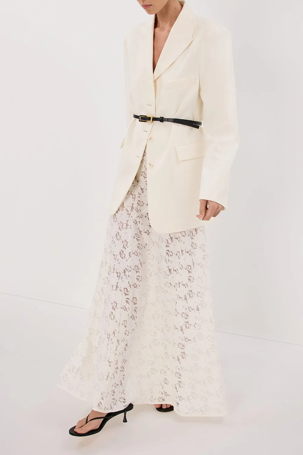 LOULA WHITE LACE SKIRT
