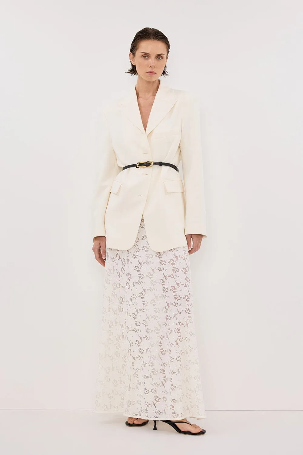 LOULA WHITE LACE SKIRT