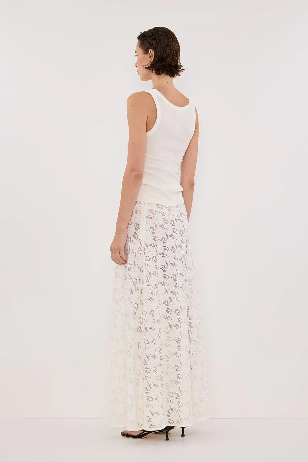 LOULA WHITE LACE SKIRT