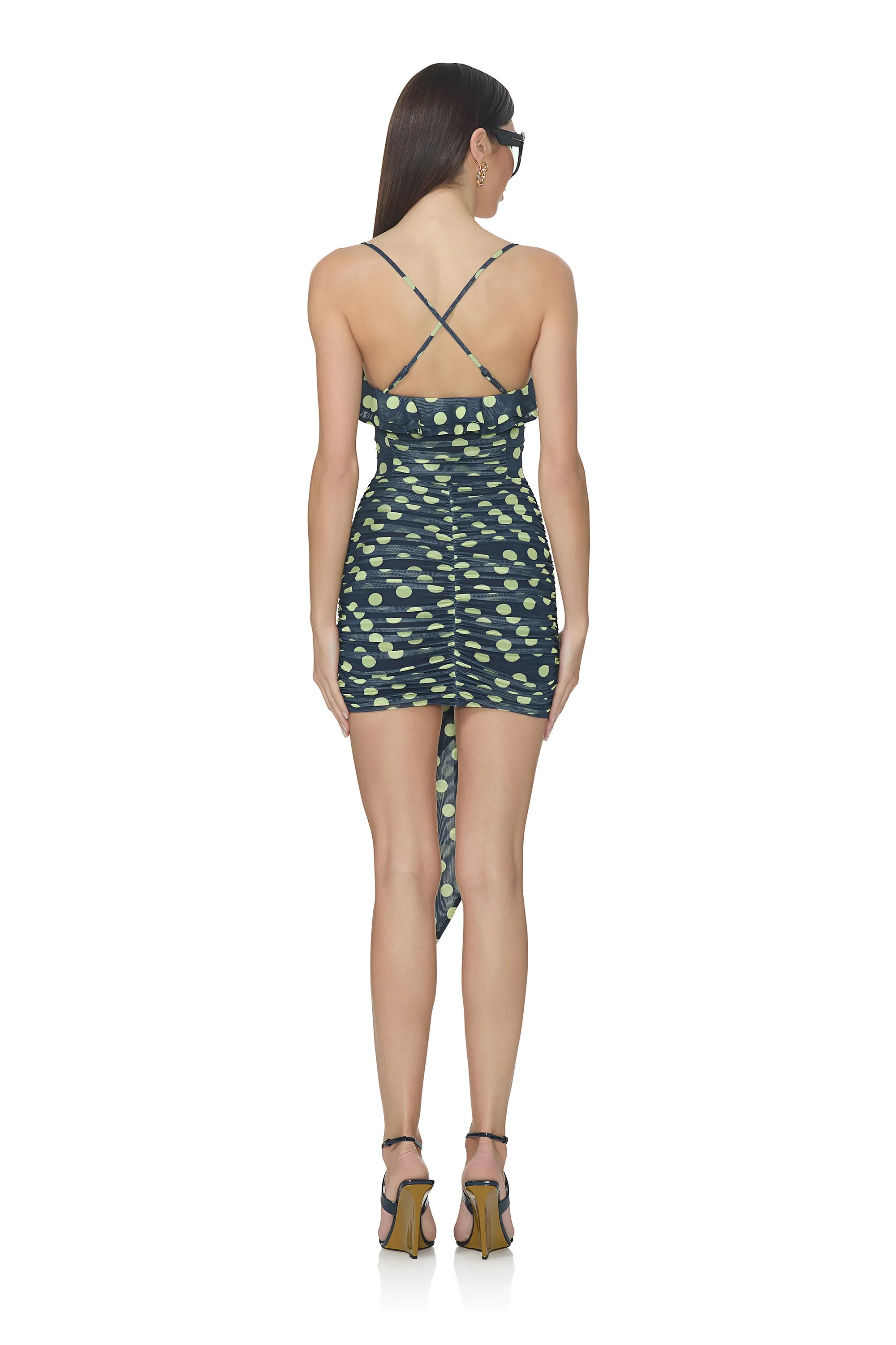 Mackie Dress - Navy Dot