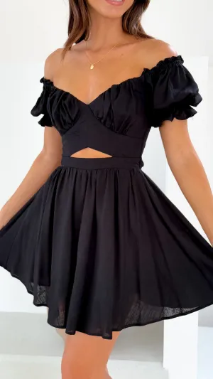 Magnolia Mini Dress - Black