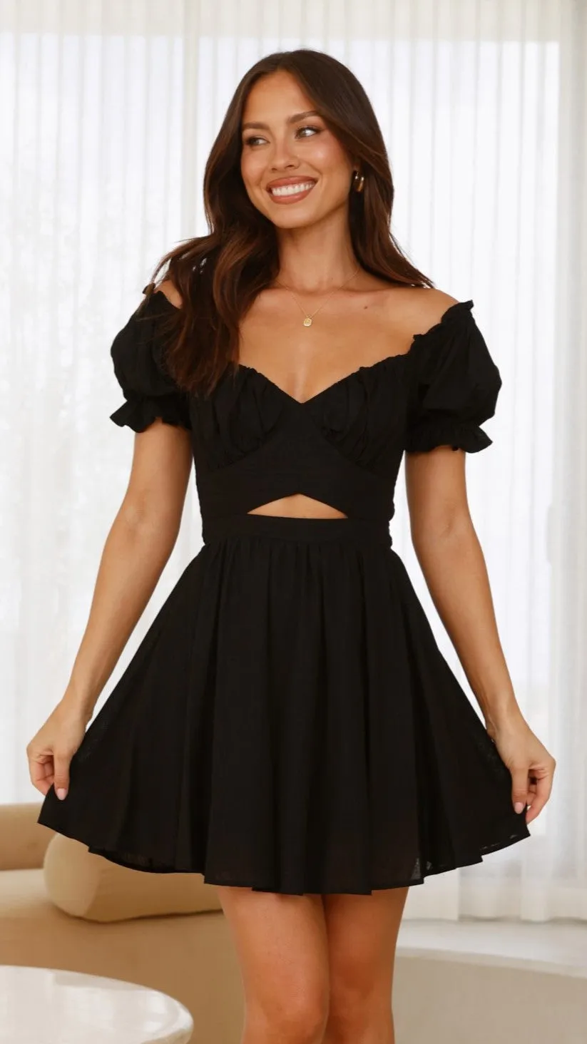 Magnolia Mini Dress - Black