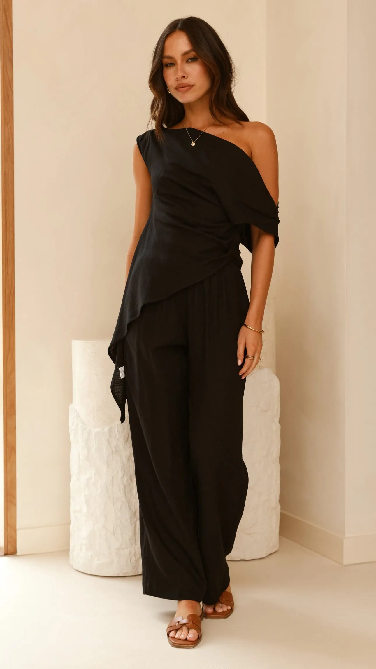 Malena Tunic Top - Black