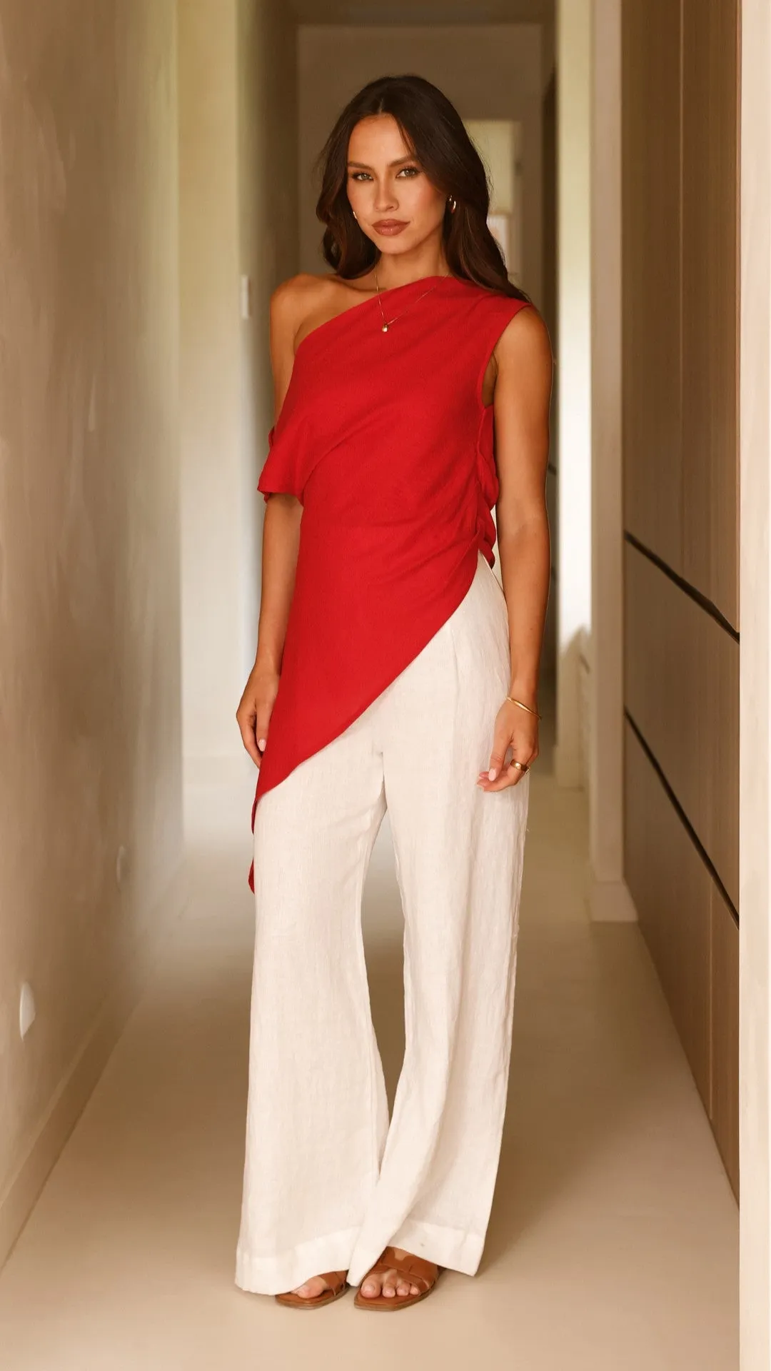 Malena Tunic Top - Red