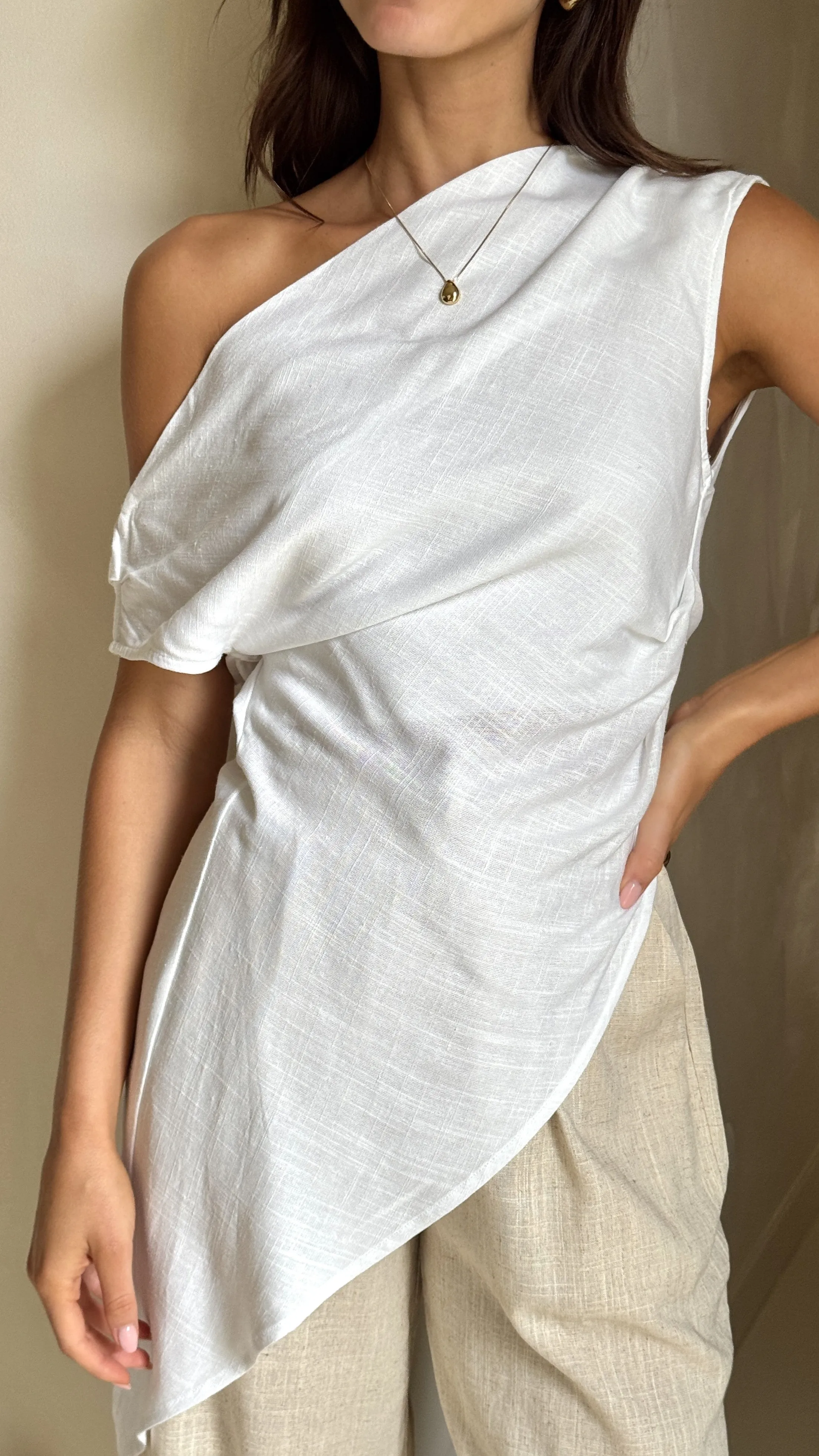 Malena Tunic Top - White