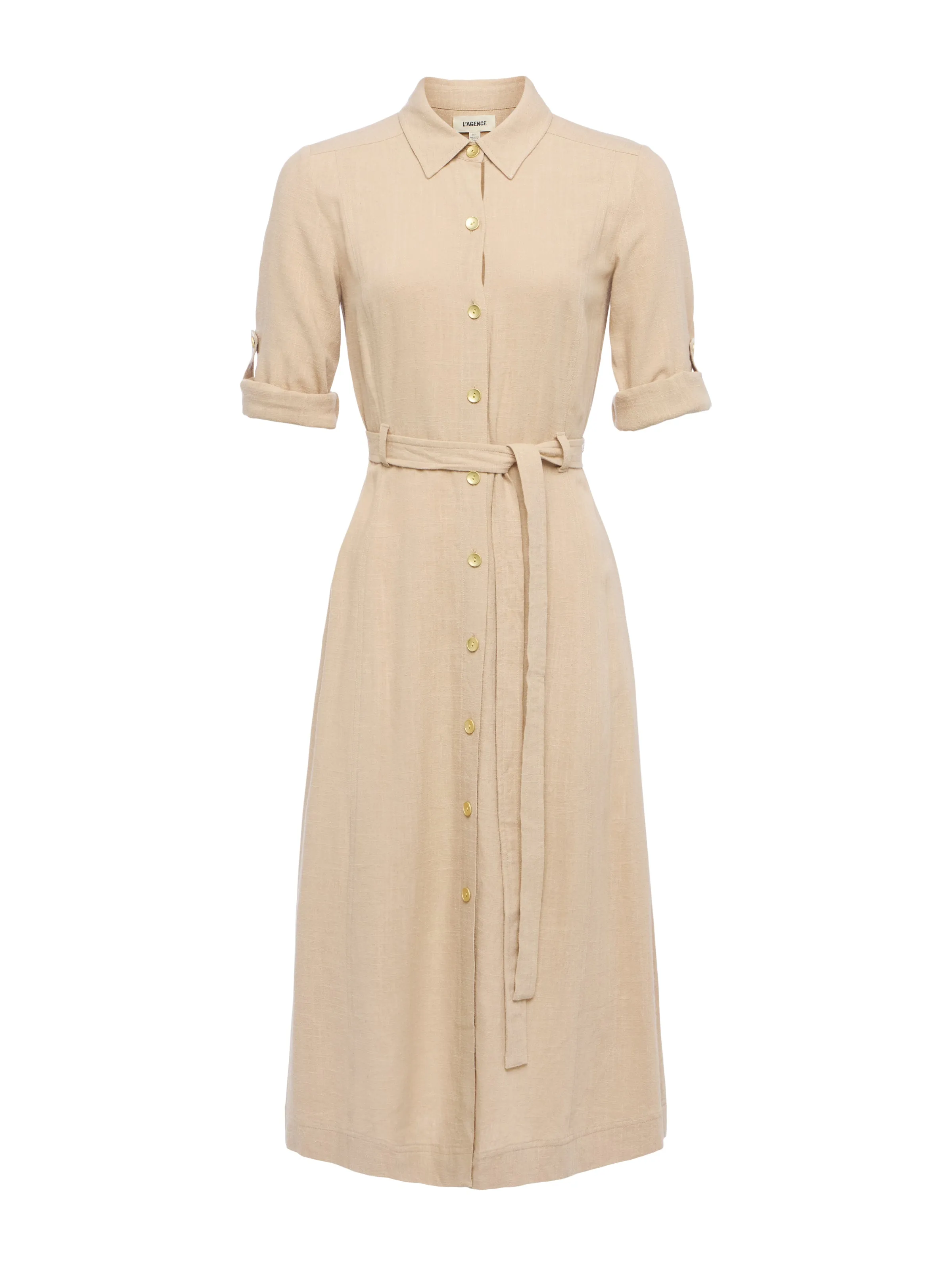 Malika Linen-Blend Shirt Dress