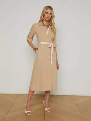 Malika Linen-Blend Shirt Dress