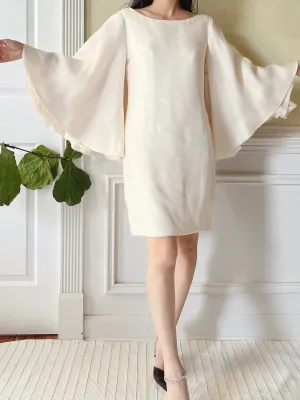 Marchesa Silk Organza Angel Sleeves Dress - S/4