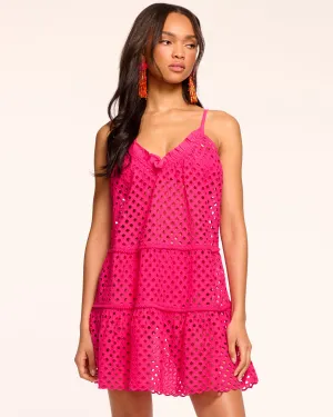 Marg Eyelet Coverup Mini Dress