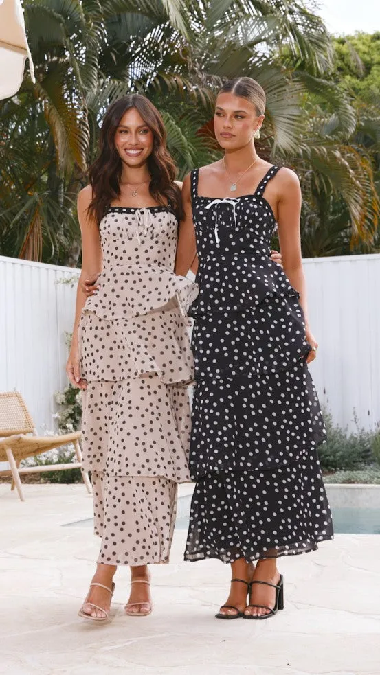 Maura Maxi Dress - Beige/Black