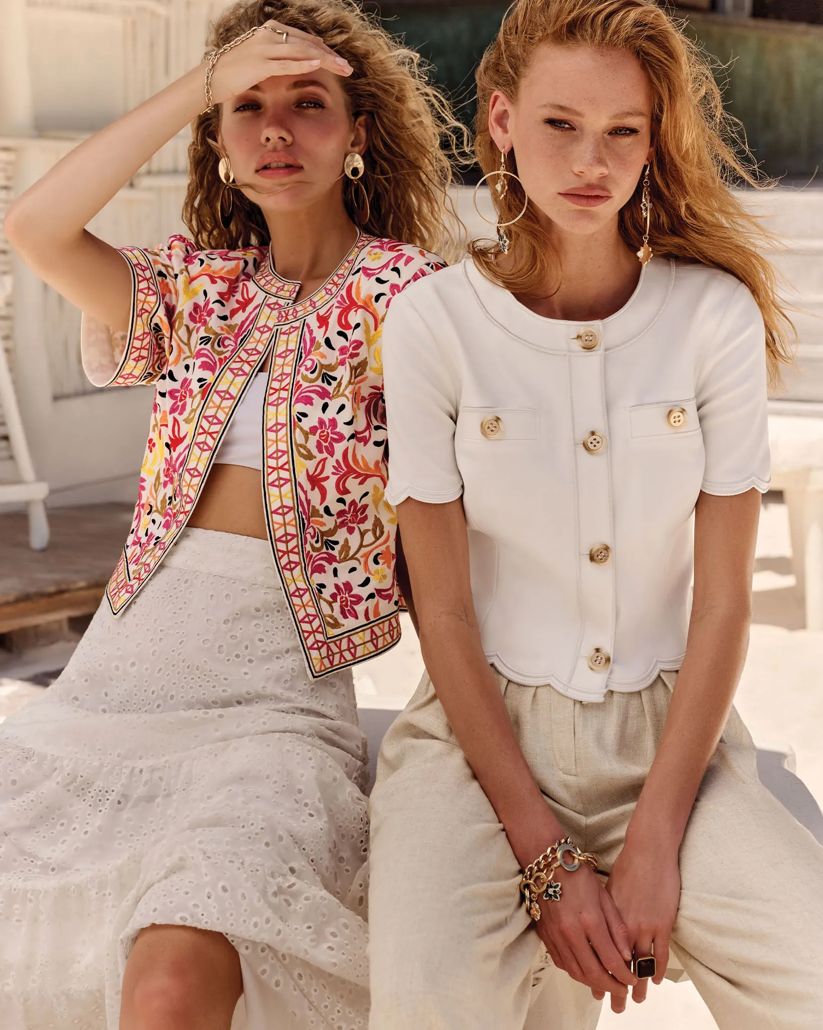 Maya Embroidered Short Sleeve Jacket