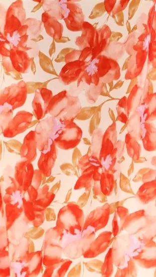 Meredith Maxi Dress - Orange Floral