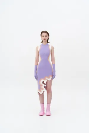 MIA SIGNATURE WAVY DRESS IN SPRAY PRINT