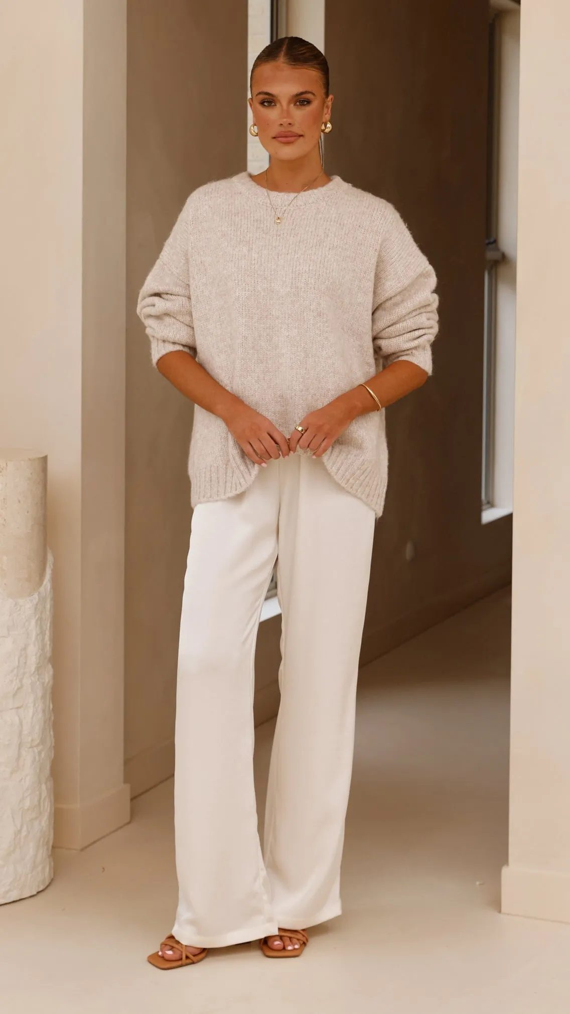 Mila Knit Jumper - Oatmeal