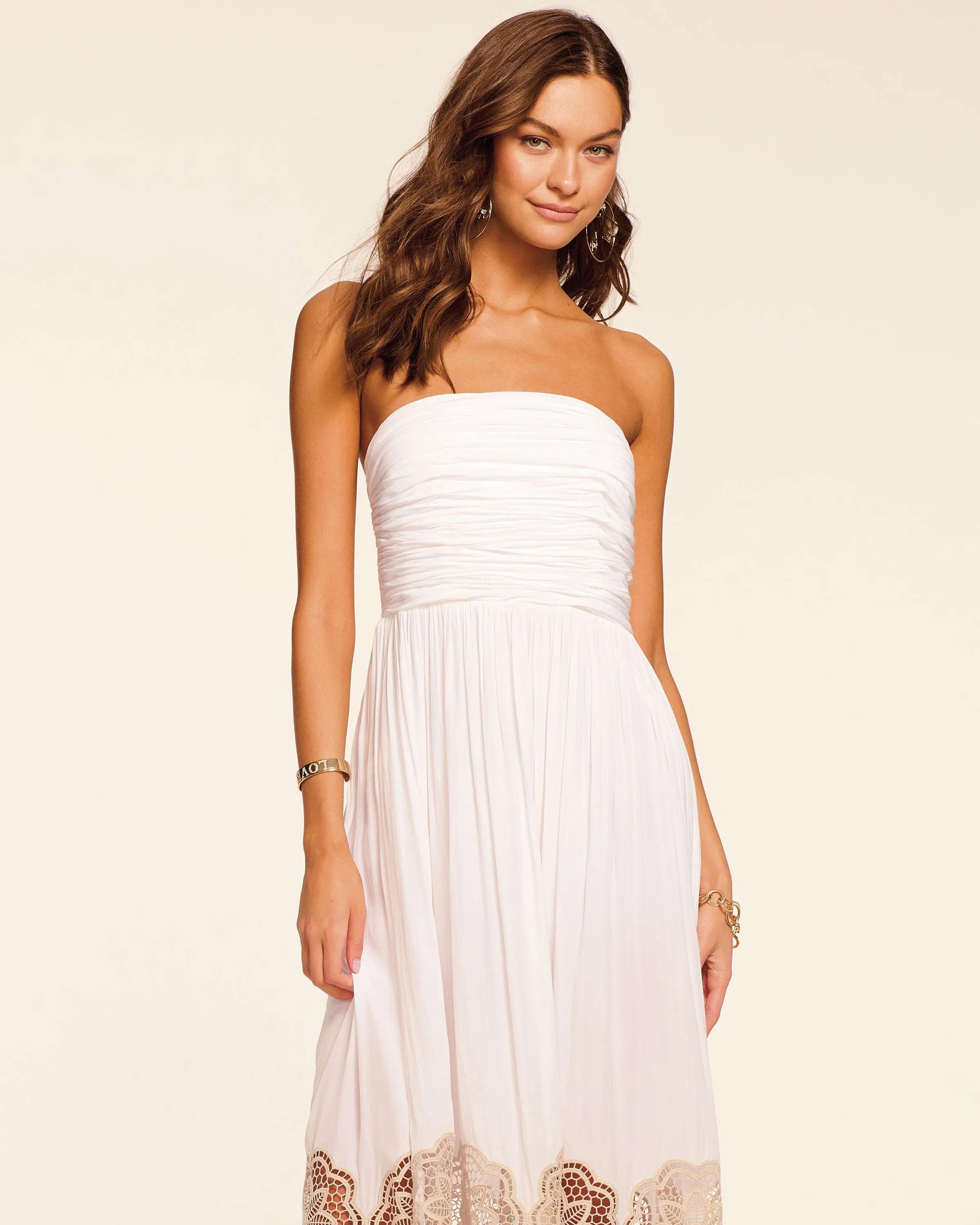 Milani Embellished Strapless Maxi Dress