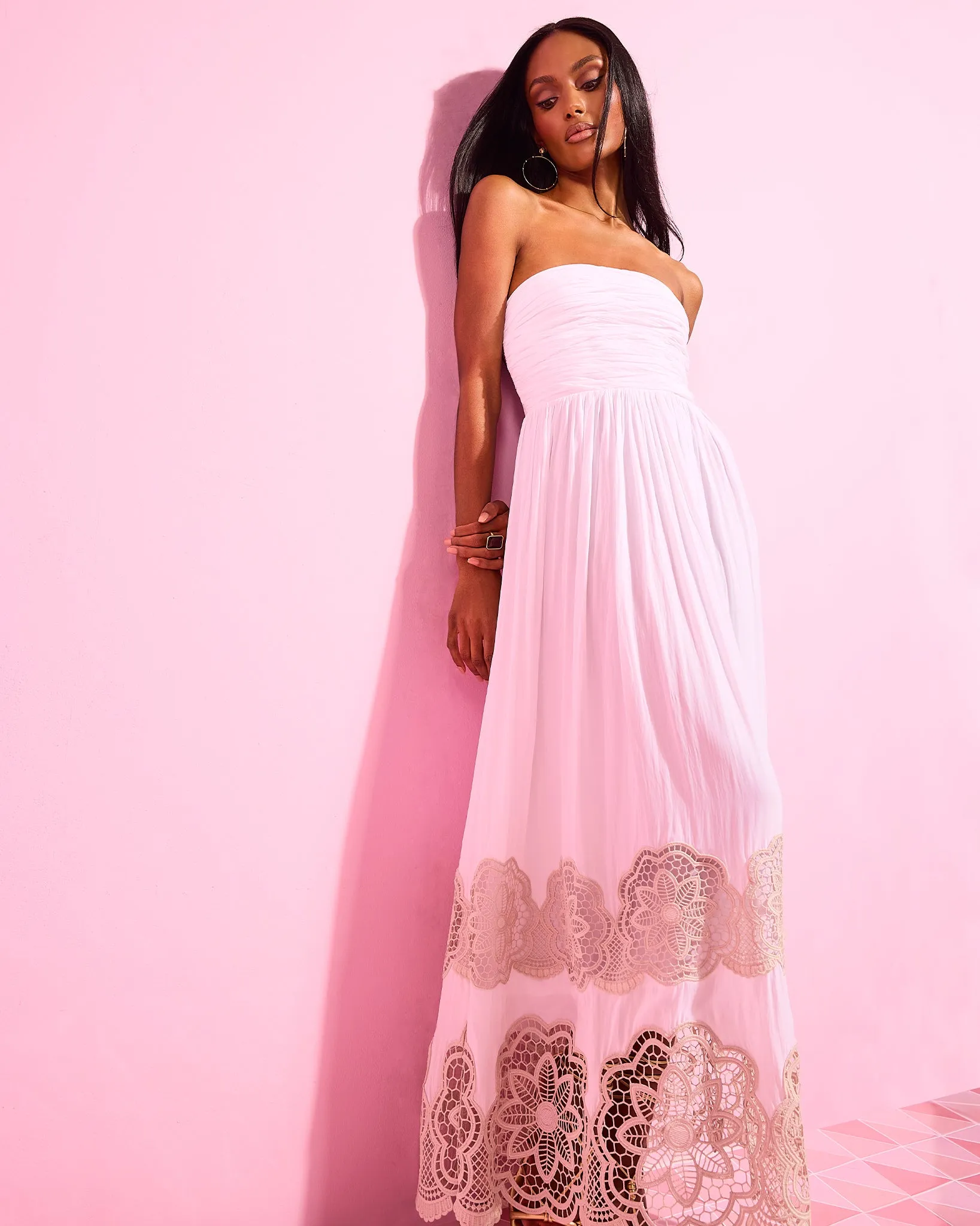 Milani Embellished Strapless Maxi Dress