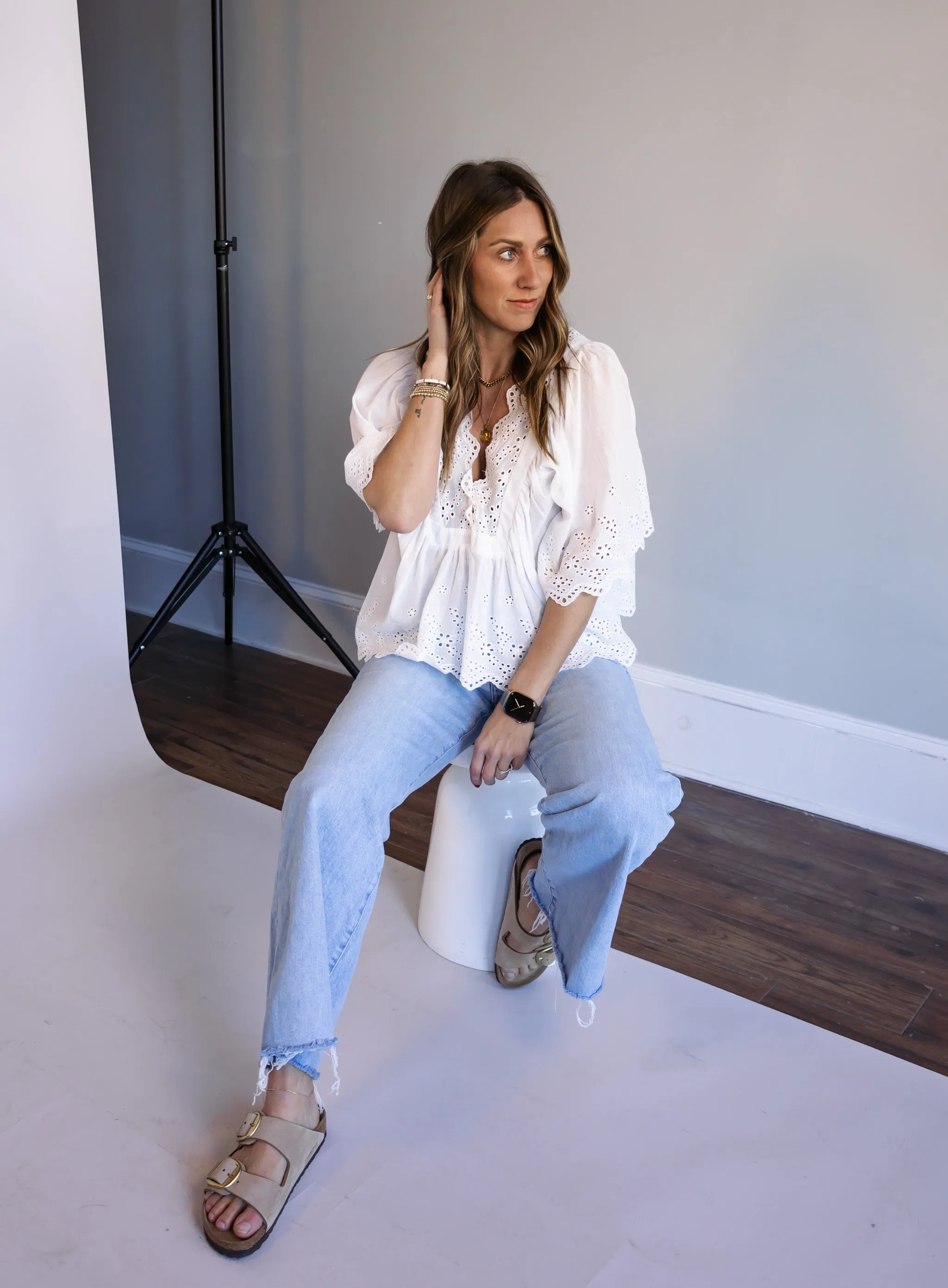 Milly Eyelet Blouse - Final Sale