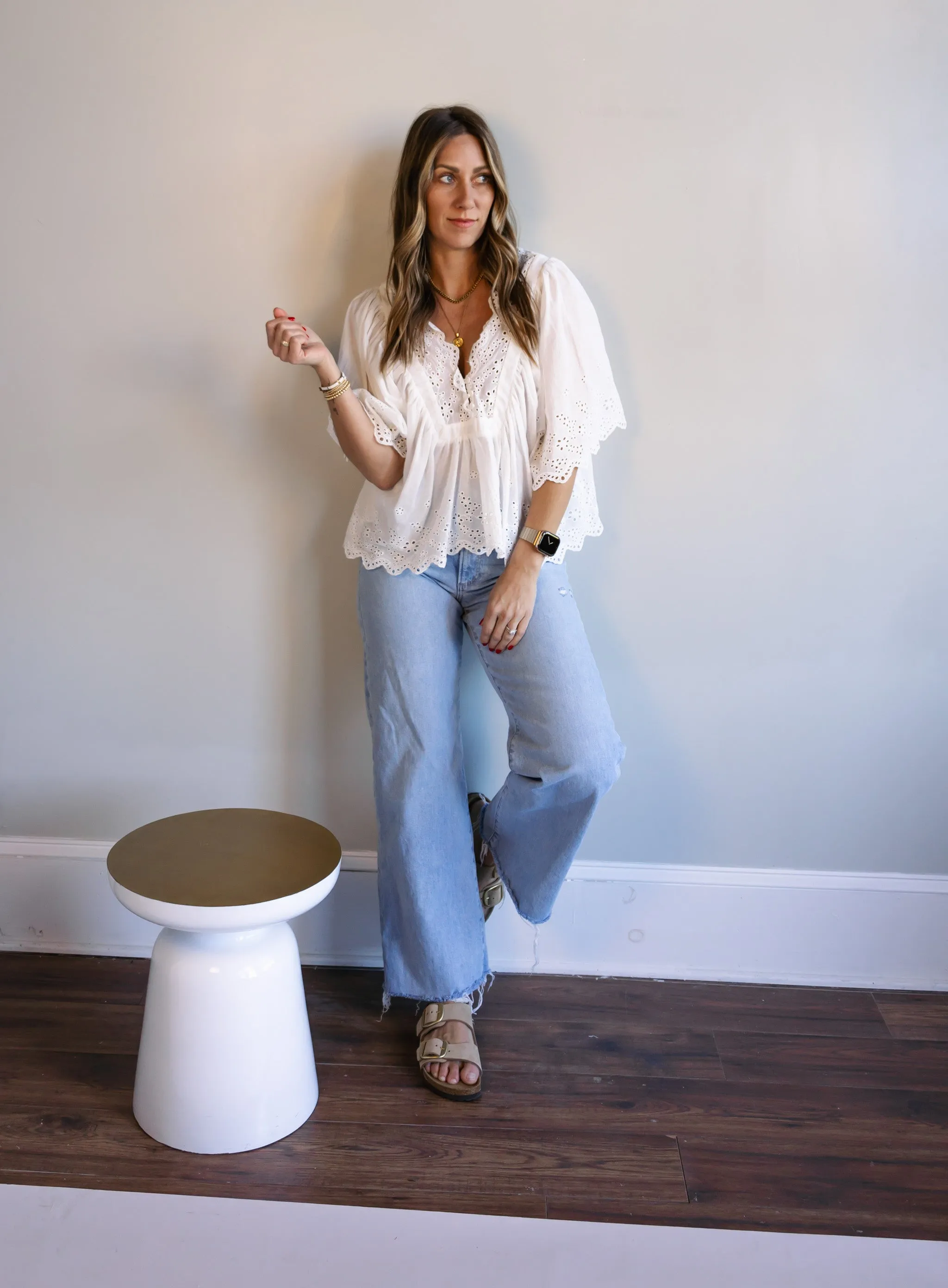 Milly Eyelet Blouse - Final Sale