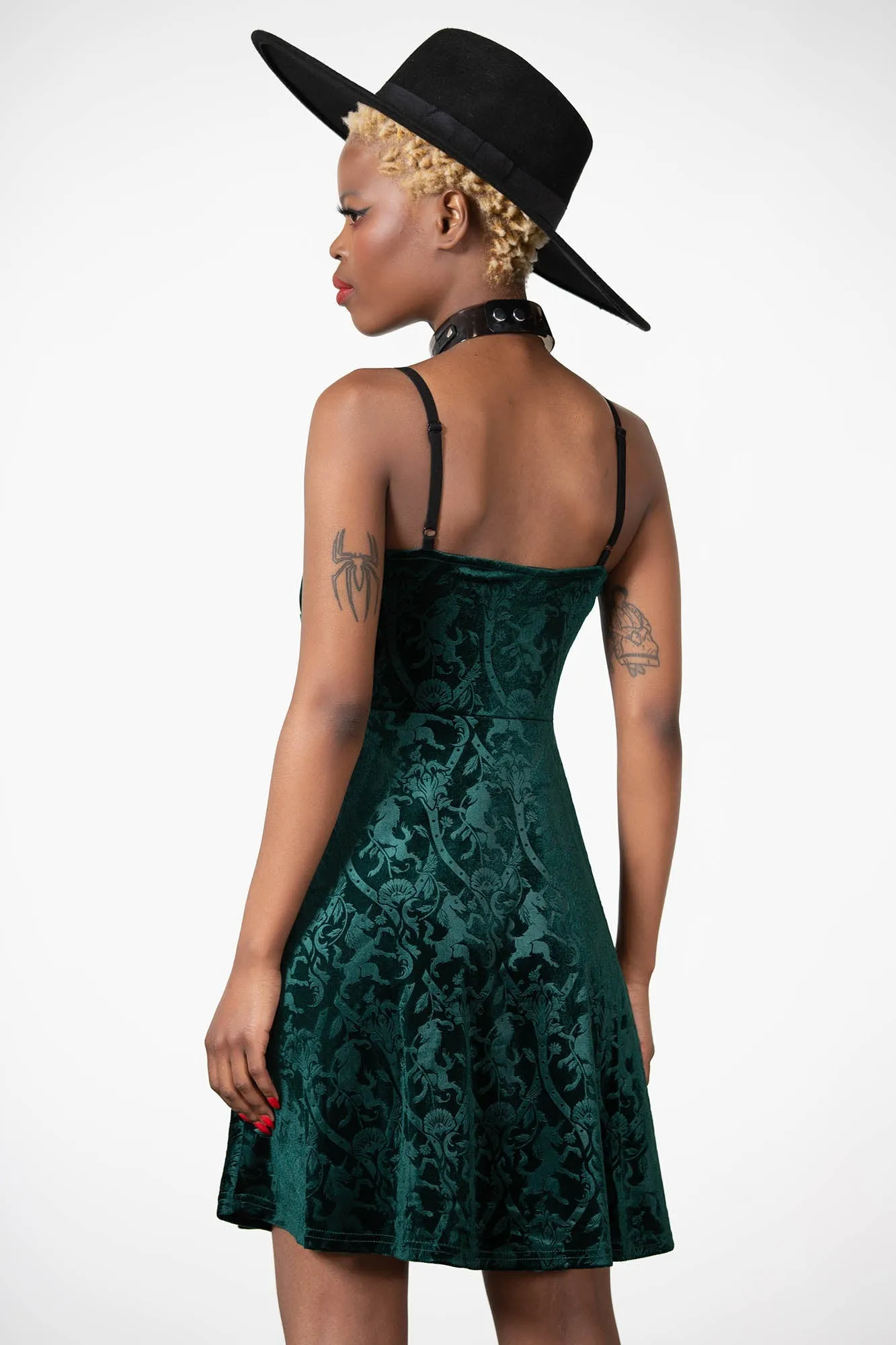 Mistress Of Mayhem Skater Dress [EMERALD]