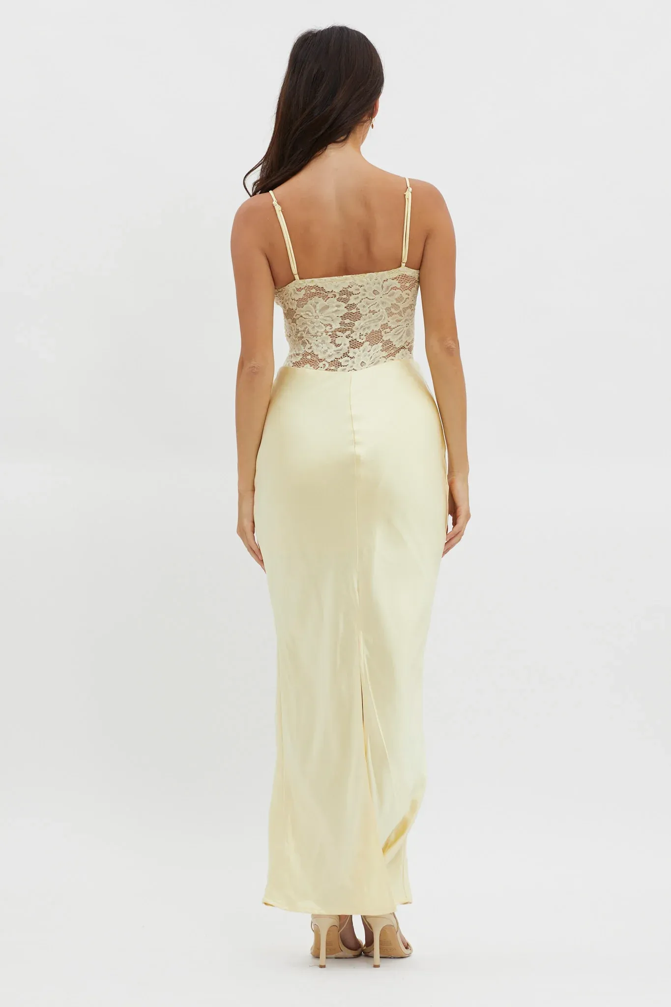 Moon Magic Floral Bodice Dress Lemon