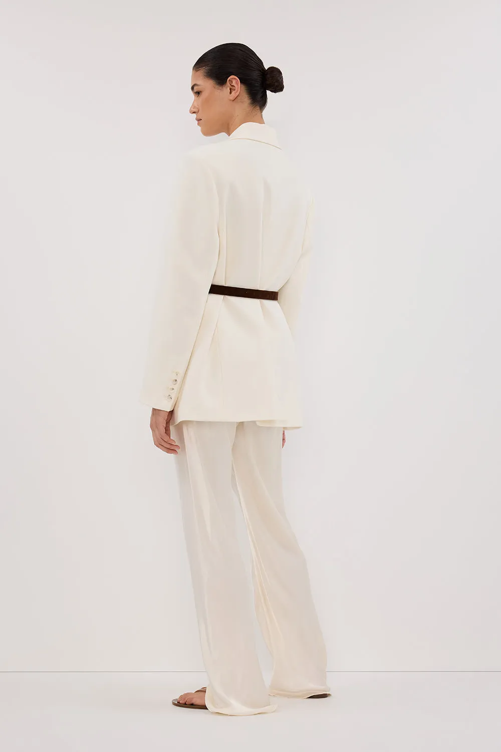 MYKA CREAM SATIN PANT